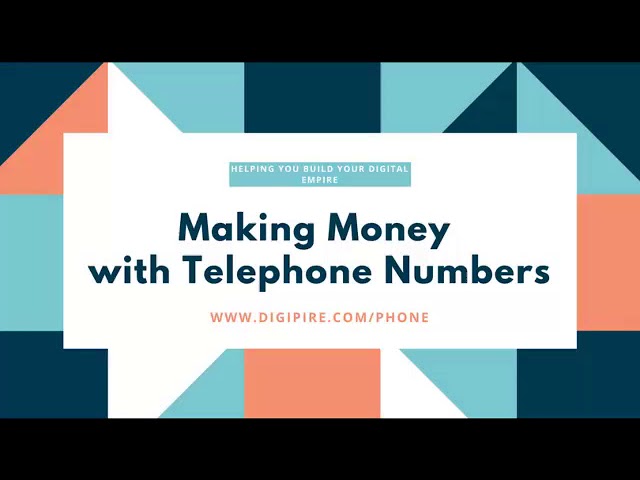 Making Money with Phone Numbers